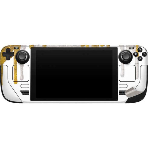 Paint Splatter Gold Steam Deck Handheld Gaming Computer Skin